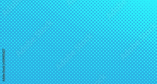 Blue halftone pop art background abstract vector comics style blank layout template with clouds beams and isolated dots pattern. For sale banner for your designe 1960s. with copy space eps10