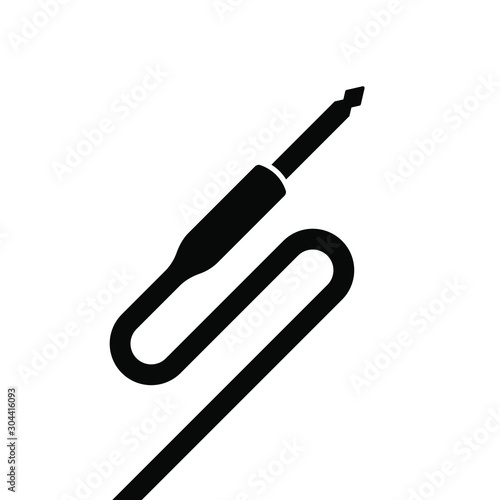 Audio jack symbol. audio plug icon. recording equipment icon.