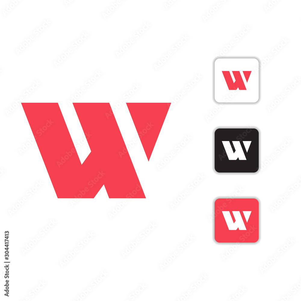 Awesome letter W logo design template Awesome letter W logo design template