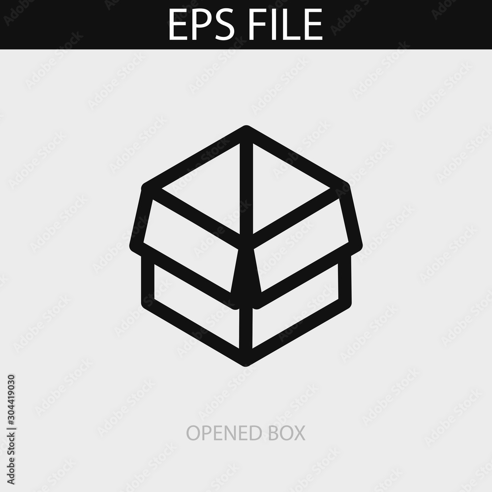 Opened box icon. EPS vector file Opened box icon. EPS vector file
