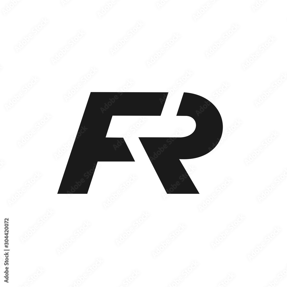 abstract initial letter F R logo design template abstract initial letter F R logo design template