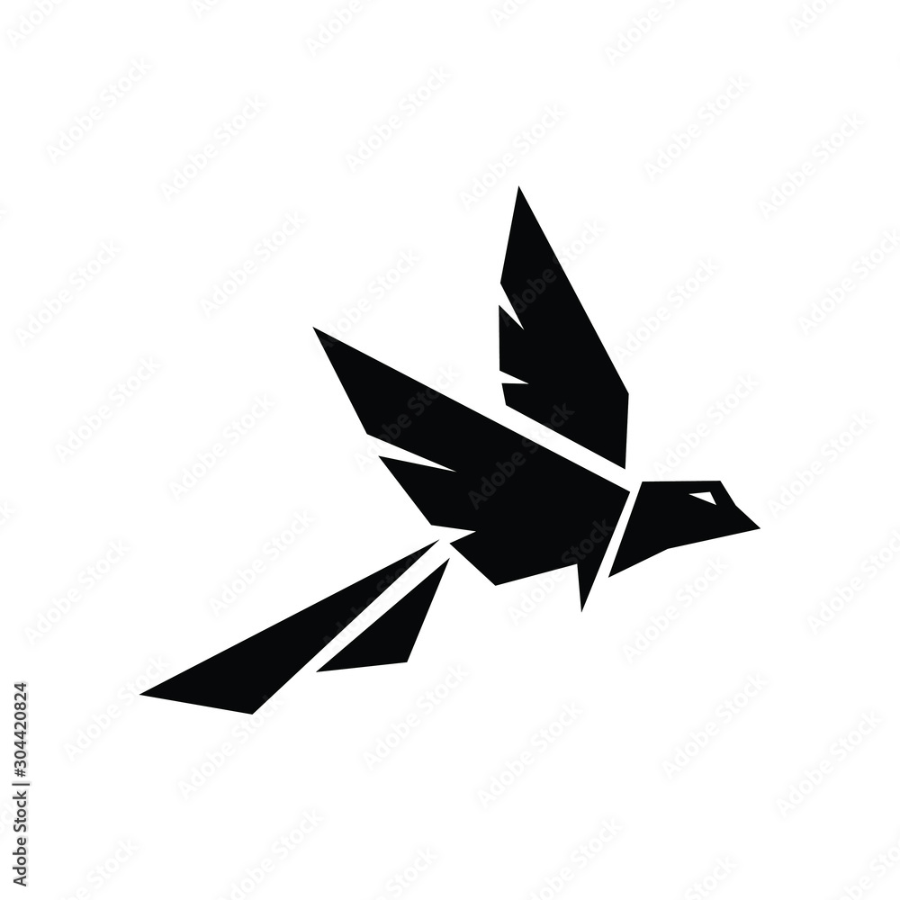set of logo vector origami bird set of logo vector origami bird