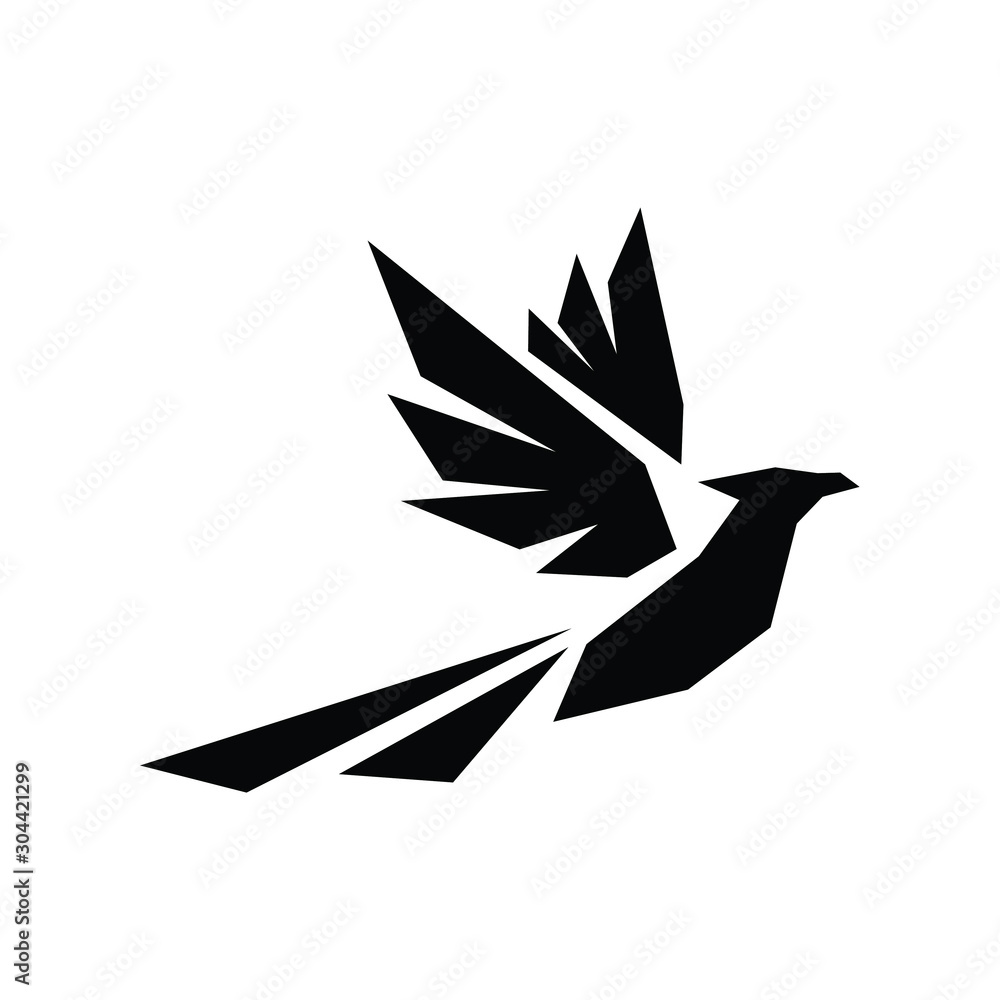 bird logo  on white background
