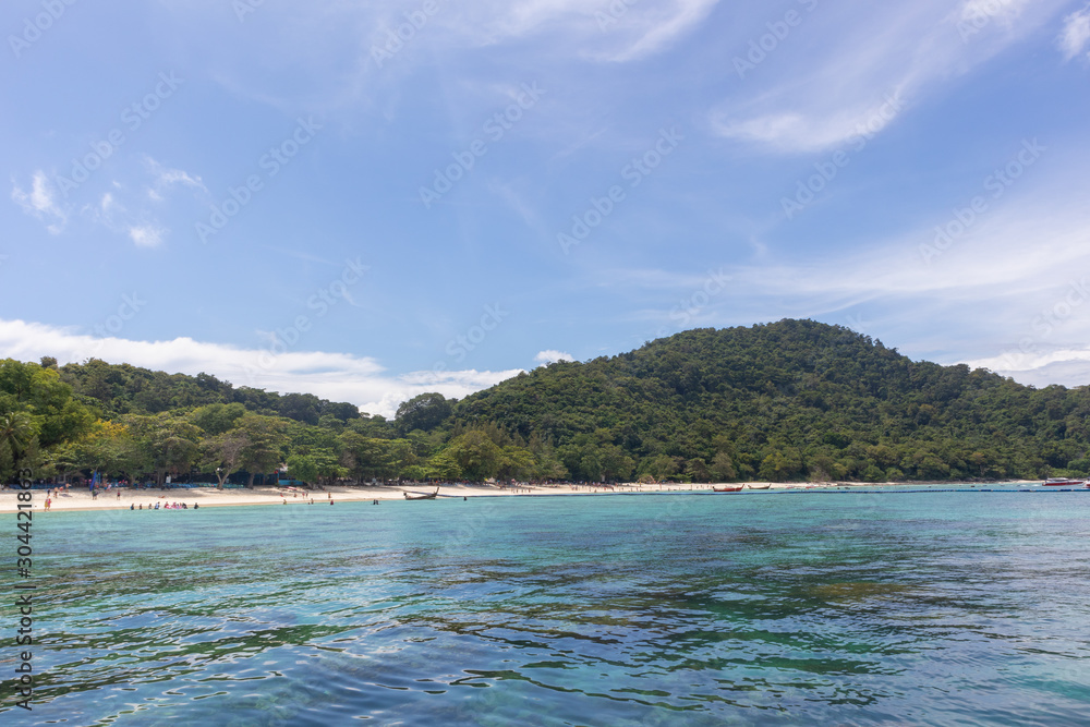 sea view on sunny day from yacht cruise at Phuket, Thailand