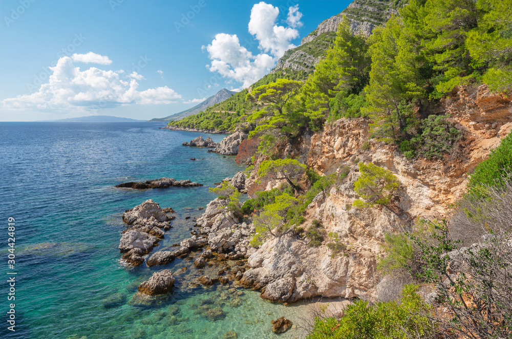Croatia - The coast of Peliesac peninsula near Zuliana