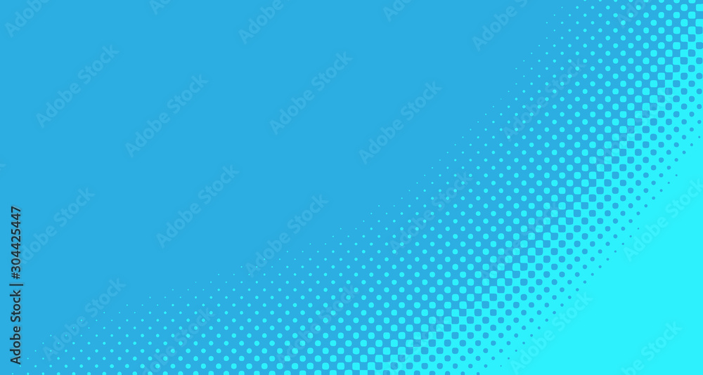 Blue halftone pop art background abstract vector comics style blank layout template with clouds beams and isolated dots pattern. For sale banner for your designe 1960s. with copy space eps10 Blue halftone pop art background abstract vector comics style blank layout template with clouds beams and isolated dots pattern. For sale banner for your designe 1960s. with copy space eps10