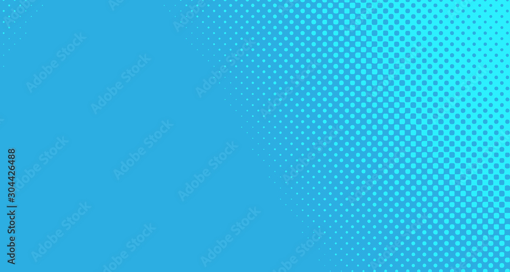 Blue halftone pop art background abstract vector comics style blank layout template with clouds beams and isolated dots pattern. For sale banner for your designe 1960s. with copy space eps10 Blue halftone pop art background abstract vector comics style blank layout template with clouds beams and isolated dots pattern. For sale banner for your designe 1960s. with copy space eps10