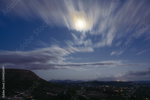 Night shot from Puig de Ses Bruixes in Llucmajor (Mallorca, Spain)