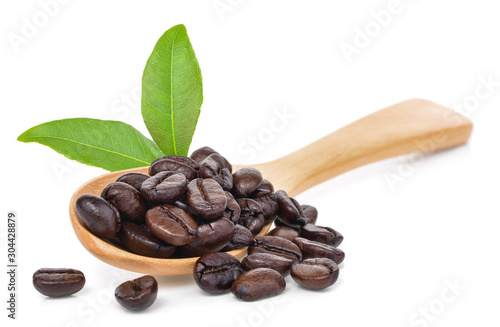  coffee beans  isolated on white background