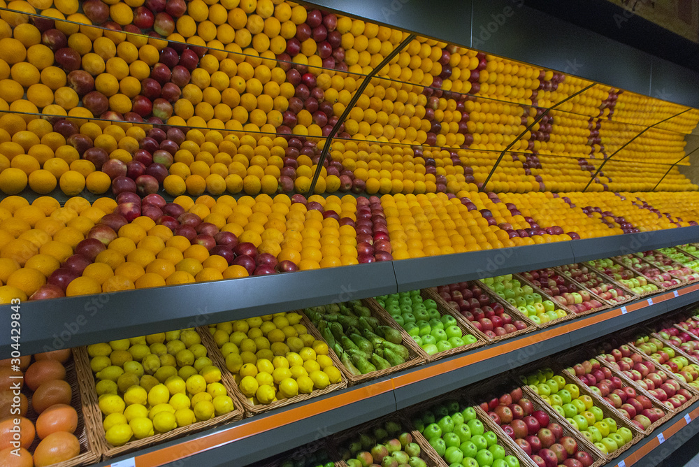 Ukraine, Lutsk, May 19, 2017 department, fruit sales in the supermarket Silpo, market.