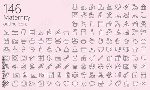 Maternity outline iconset