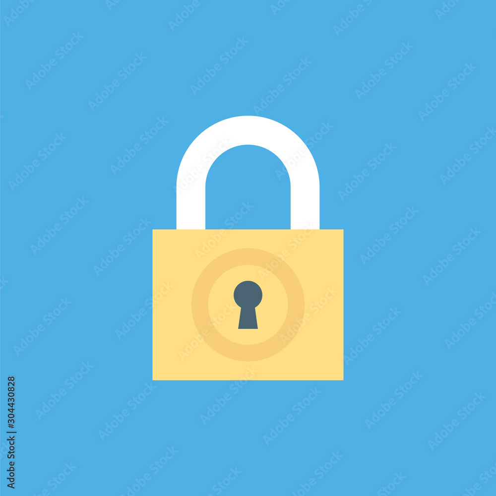 Lock Vector illustration. Modern flat Icon for Business & Office. Lock Vector illustration. Modern flat Icon for Business & Office.