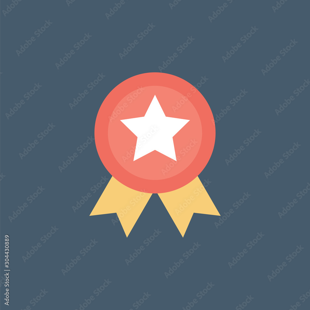 Star Badge Vector illustration. Modern flat Icon for Business & Office. Star Badge Vector illustration. Modern flat Icon for Business & Office.
