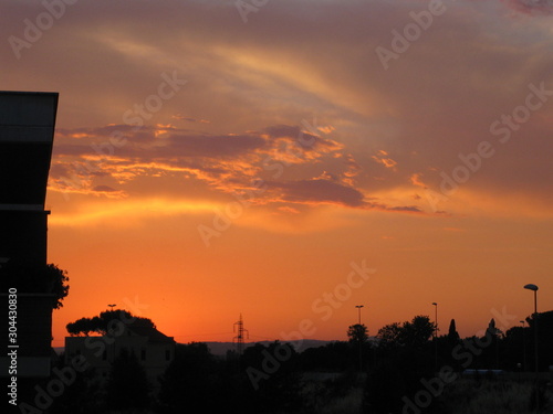 tramonto romano e skyline