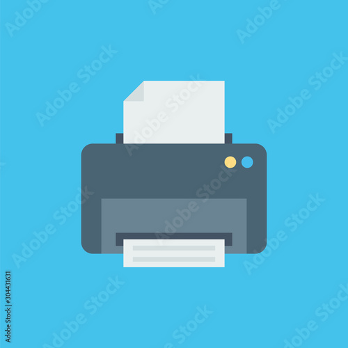 Printer Vector illustration. Modern flat Icon for Business & Office. 