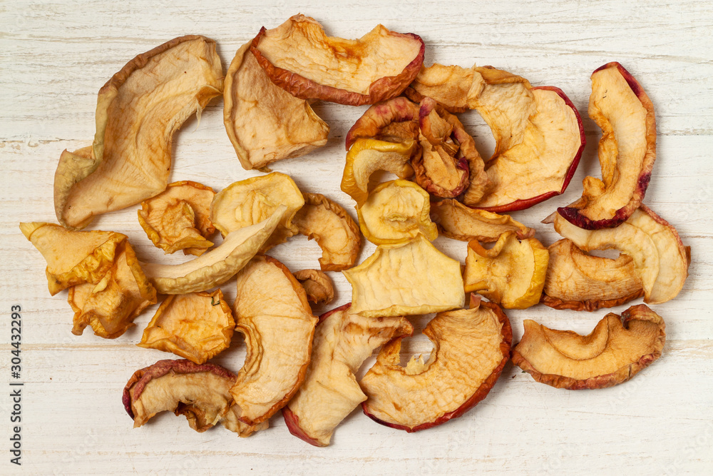 Apple dried chips wooden white shabby background wallpaper Apple dried chips wooden white shabby background wallpaper