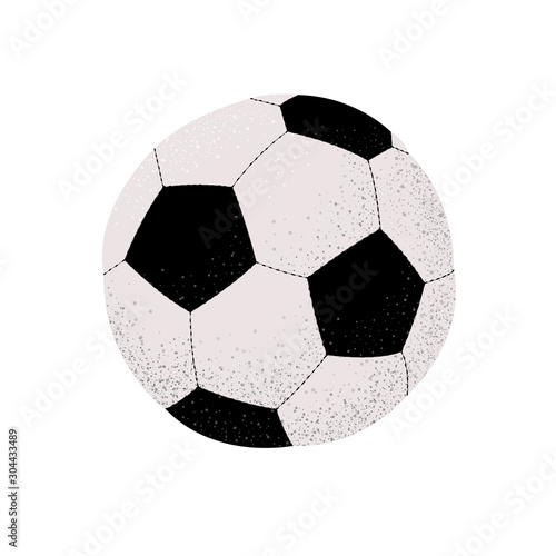 Soccer ball Isolated on a white background. Vector illustration for the design of a sports banner, background, printed matter for championships, olympiads, competitions.