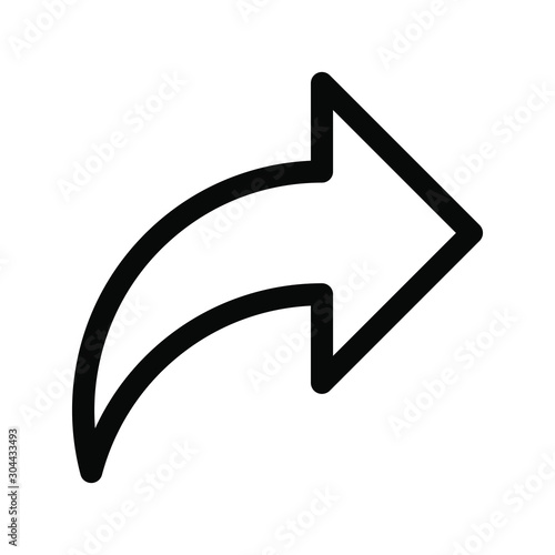 Share arrow icon. publish arrow symbol. right arrow vector. social media icon. 
