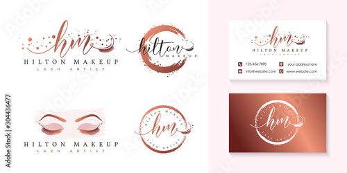 eyelashes logo collection template vector