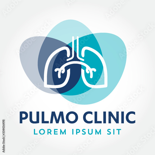 Lungs medical diagnostic center vector logo pulmonary, Pulmonology, Pulmo icon template