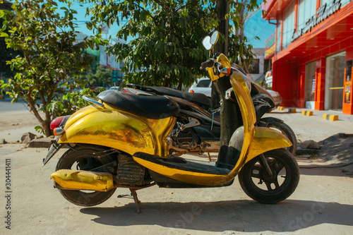 Motorbike, scooter, traditional two wheels transport in Asia