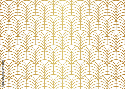Vector abstract arabesque seamless pattern. Geometric classic background. Vintage art deco texture.