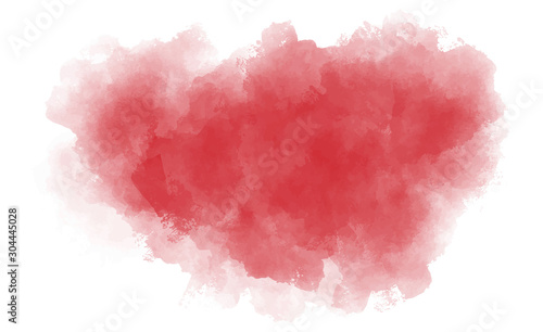 Dry red splash on white paper background. Abstract watercolor stain. Vector illustration. Texture gradient on white backdrop. EPS 8. 