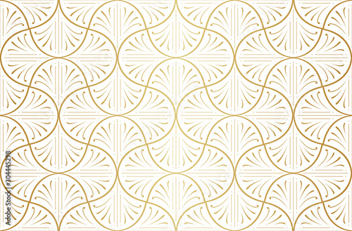 Vector abstract arabesque seamless pattern. Geometric classic background. Vintage art deco texture.