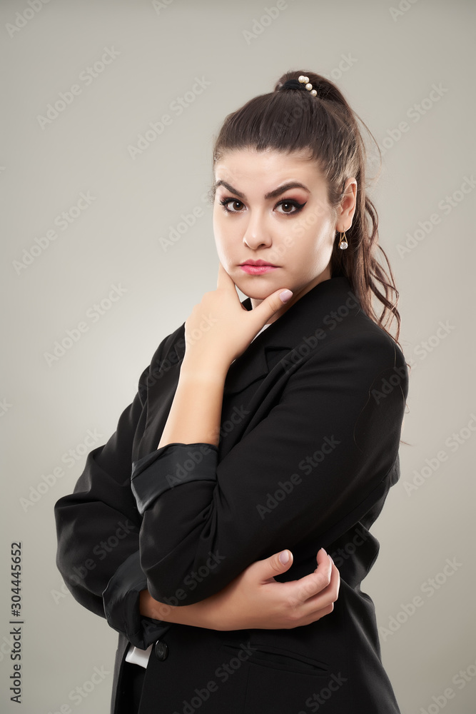 Thoughtful businesswoman closeup Thoughtful businesswoman closeup