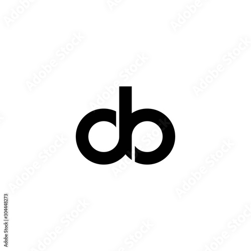 Initial ab or db logo design inspiration with circle concept