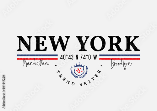 new york trend setter typography slogan for fashion print and other uses photo