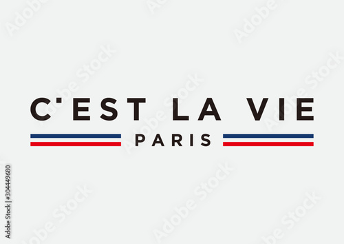 c'est la vie paris slogan for fashion print and other uses
