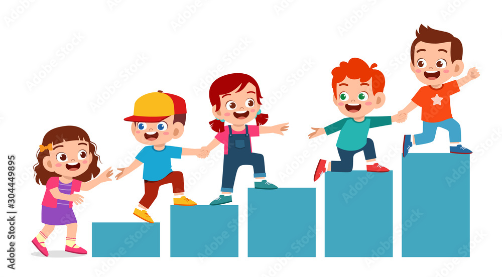 happy cute kids boy and girl taemwork team happy cute kids boy and girl taemwork team