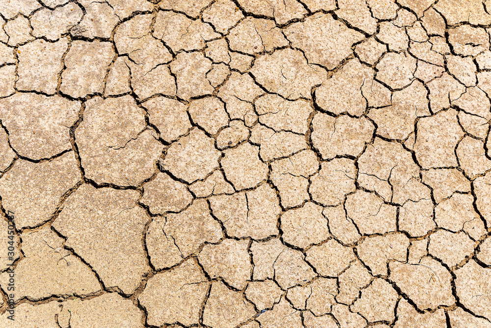 Ground cracking due to lack of water Ground cracking due to lack of water