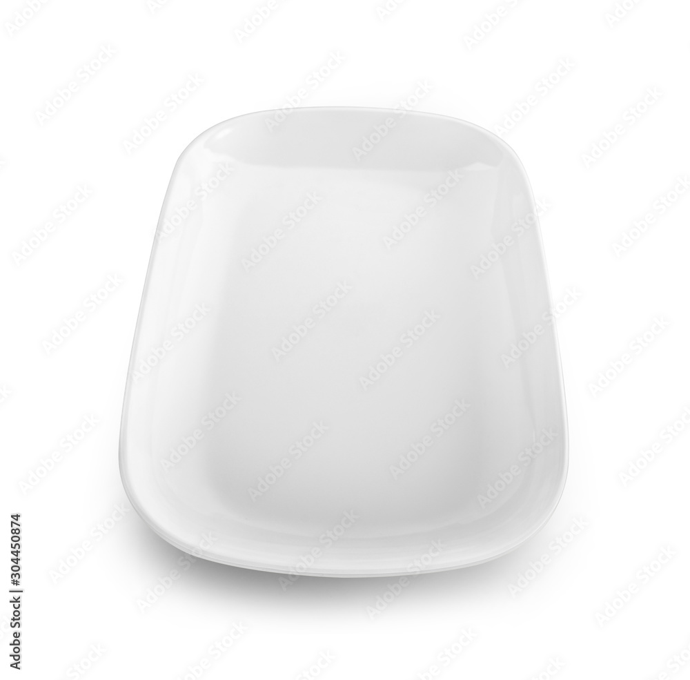 empty white plate isolated on white background empty white plate isolated on white background