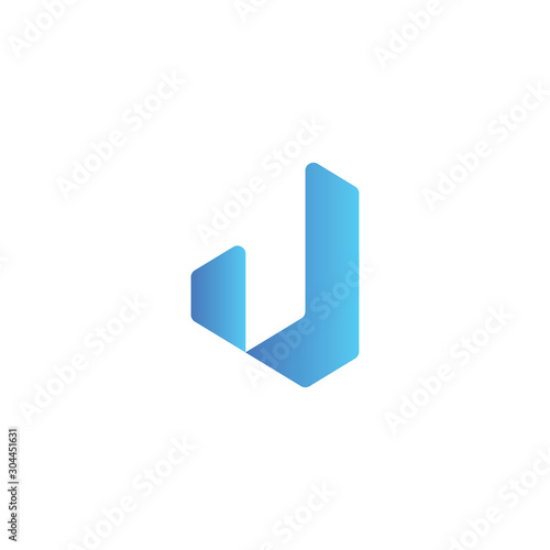 Letter J abstract logo icon design template