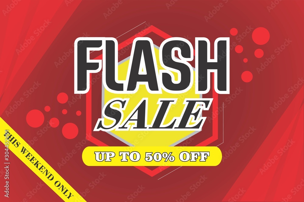 Fototapeta premium Flash Sale Banner Template Red