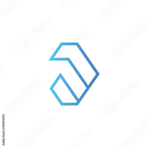 Letter J abstract logo icon design template