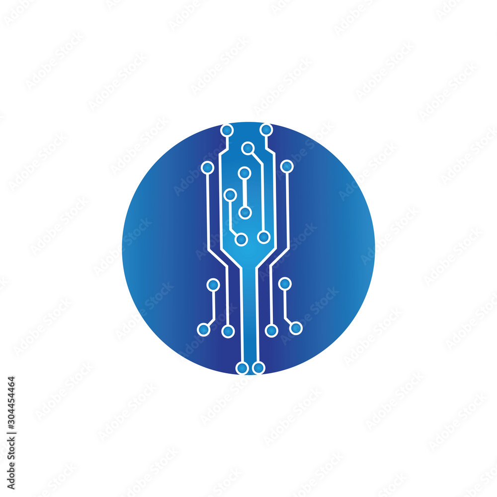 circuit in the circle icon.technology logo design template symbol icon vector-vector circuit in the circle icon.technology logo design template symbol icon vector-vector