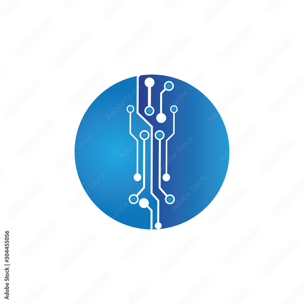 circuit in the circle icon.technology logo design template symbol icon vector-vector circuit in the circle icon.technology logo design template symbol icon vector-vector