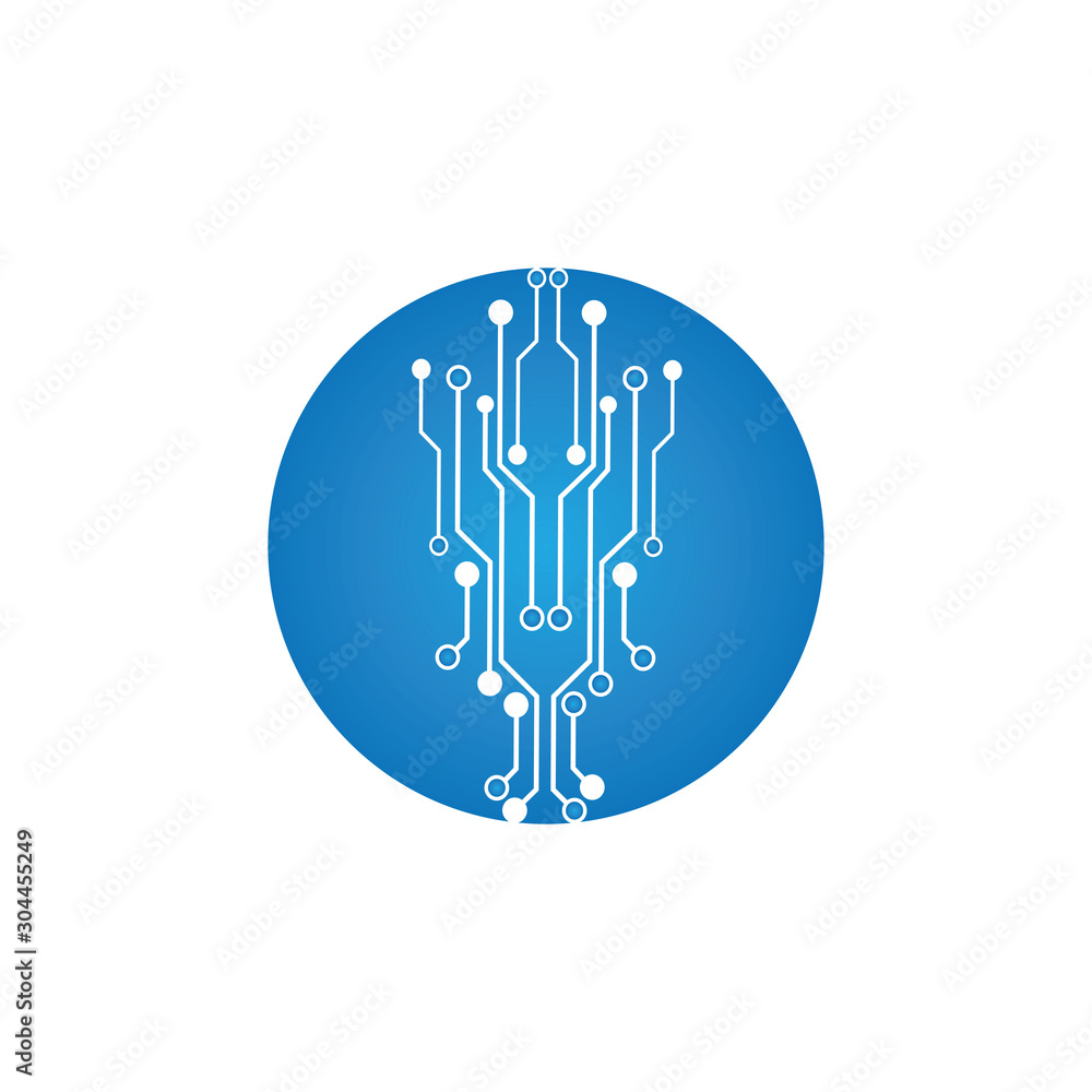 circuit in the circle icon.technology logo design template symbol icon vector-vector circuit in the circle icon.technology logo design template symbol icon vector-vector