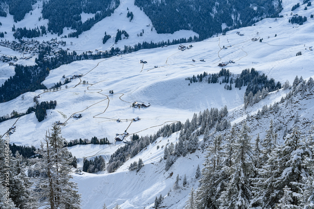 Ächerli, Landschaft am Fusse des Stanserhorns, Stans, NidwaldenSchweiz