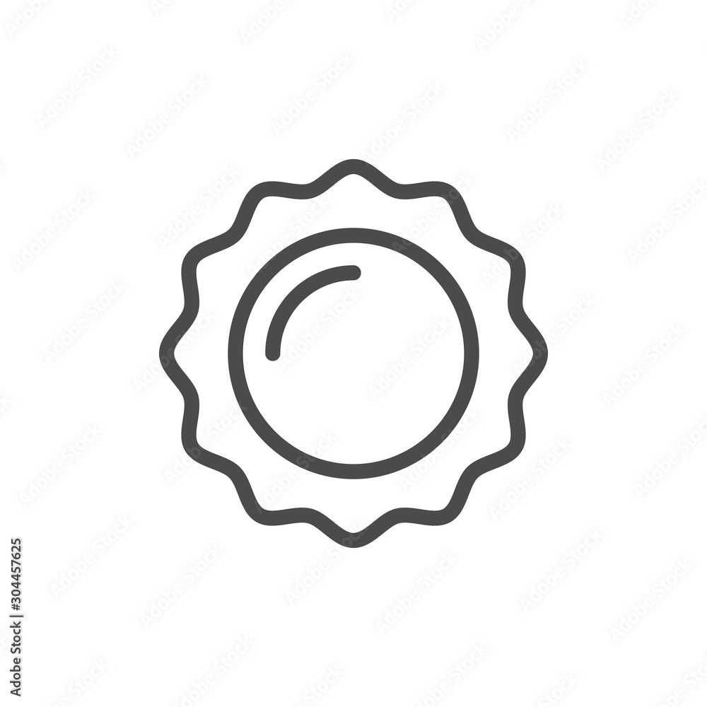 Sun star line outline icon Sun star line outline icon