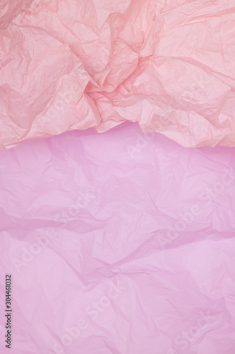 Two-tone pink crumpled paper texture, pink background, wallpaper, verticall