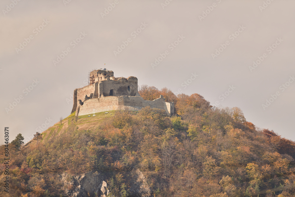 historic castle ruins Kapusany  Slovakia