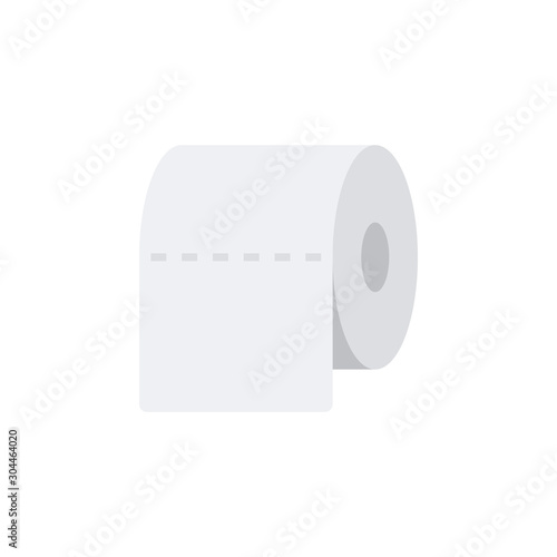 Toilet paper vector icon in flat design style