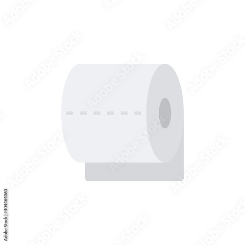 Toilet paper vector icon in flat design style