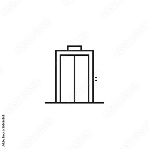 Elevator  lift  thin line icon. Vector