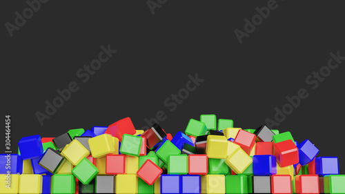 abstract background with cubes  wallpaper 3d illustration