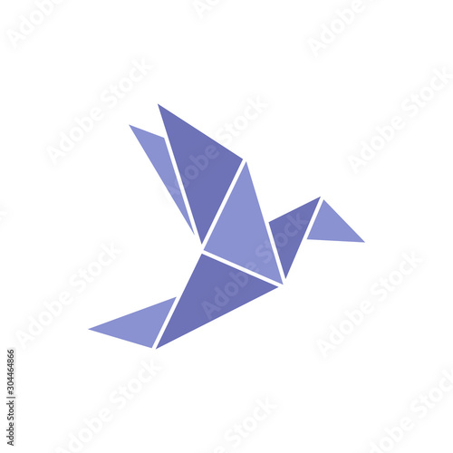 Origami bird. Origami birds vector pack. Origami birds vector set.
